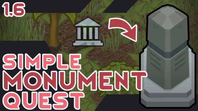 Compact Quest Monuments - Single-Tile Construction for RimWorld