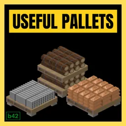 Useful Pallets - Хранение материалов на поддонах для Project Zomboid Build 42