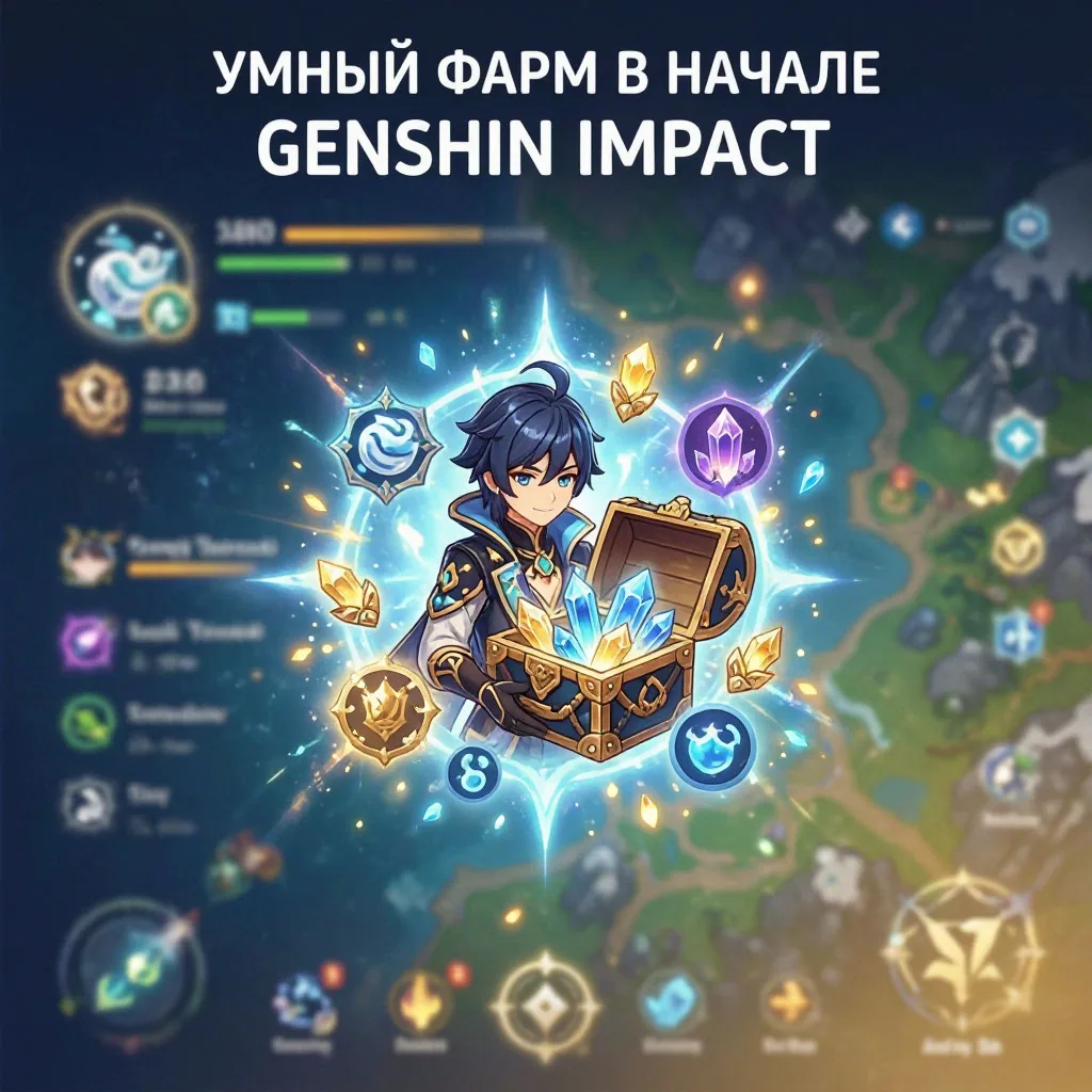 Умный фарм в начале Genshin Impact - как собрать всё нужное и не заблудиться