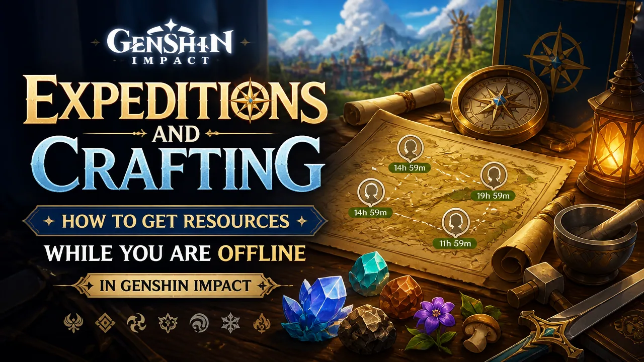# Expeditions and Crafting - How to get resources while you are offline in Genshin Impact