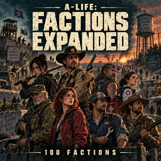 A-Life: Factions Expanded - 100 Survivor Factions and 1,776 NPC Presets for Project Zomboid