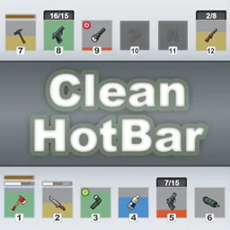 Clean Hot Bar — информативная панель быстрого доступа в Project Zomboid