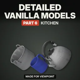 Detailed Vanilla Models - Kitchen: Реалистичные 3D-модели посуды и кухонных принадлежностей для Project Zomboid
