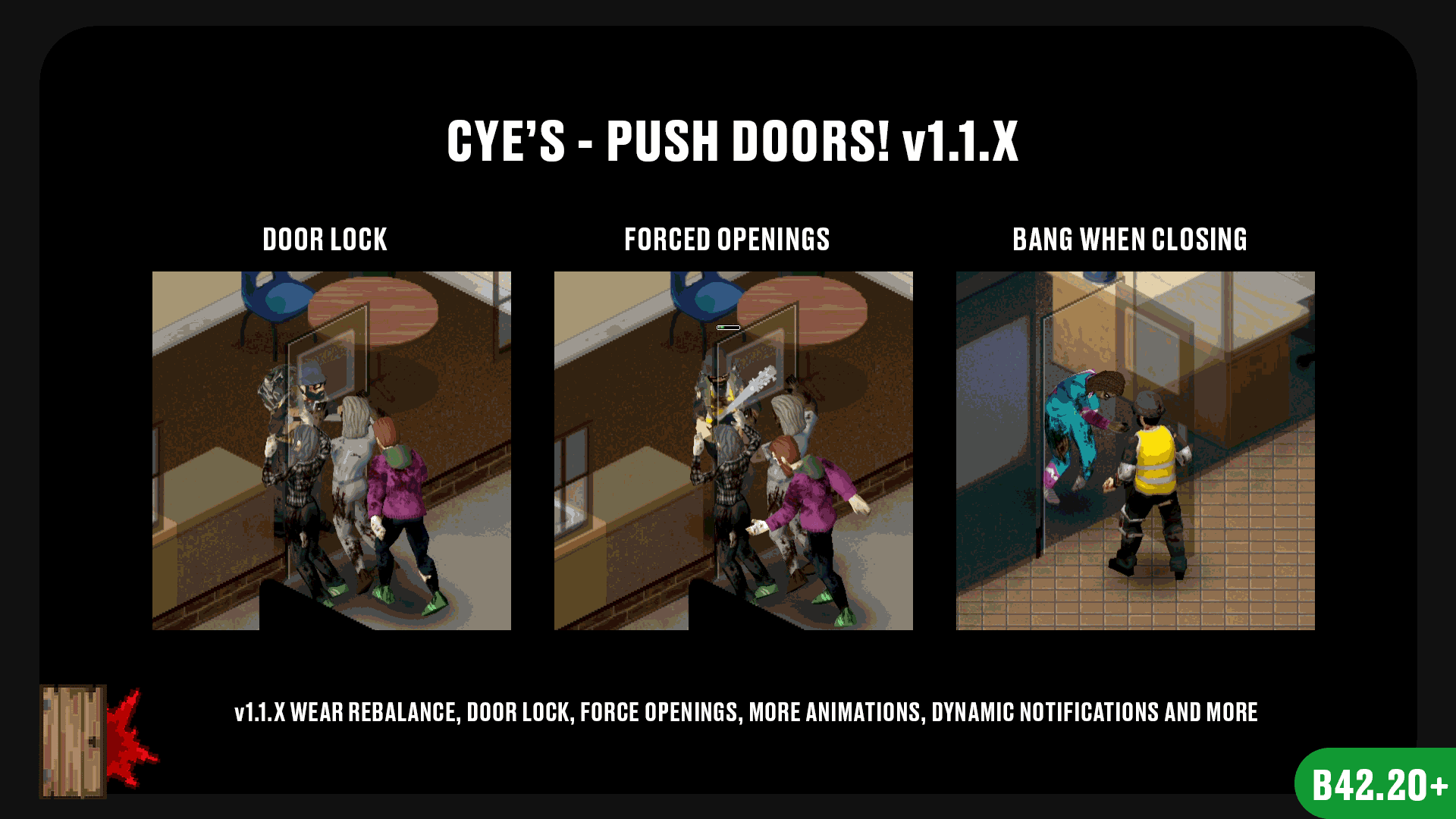 Cye’s Push Doors! — используйте двери против зомби в Project Zomboid