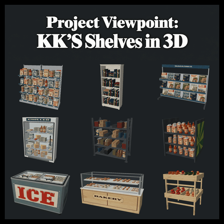 KK’s Shelves in 3D - запасы на полках в Project Viewpoint