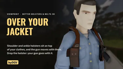 Better Holsters & Belts 3D - Реалистичные кобуры, видимое оружие и улучшенные ремни для Project Zomboid