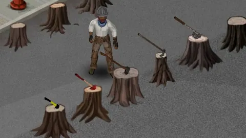 Jumbo Stumps Done Right - Полезные пни, рабочие поверхности и древесина для Project Zomboid