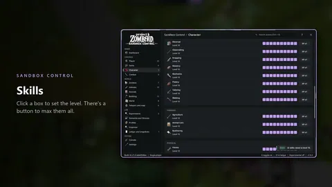 Sandbox Control - Чит-меню и творческий режим для Project Zomboid