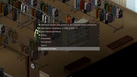 Try Before You Wear - 3D-примерка одежды и сохранение нарядов для Project Zomboid