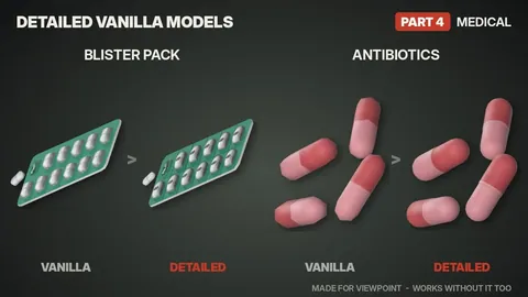Detailed Vanilla Models - Medical: Realistic 3D Medical Supplies for Project Zomboid