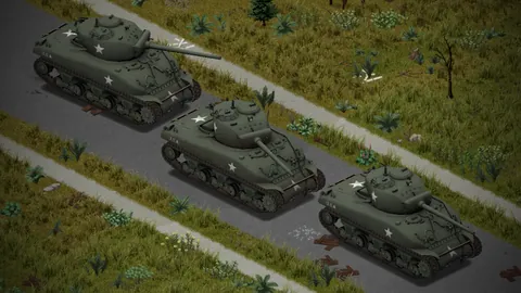 U.S. M4A1 Sherman - Drivable WWII Tank with Functional Cannon and Machine Gun for Project Zomboid