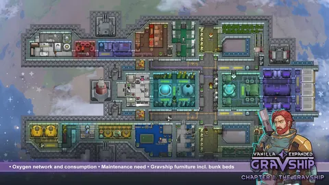 Vanilla Gravships Expanded: Chapter 1 - Переработка гравилётов, жизнеобеспечение и космические путешествия в RimWorld