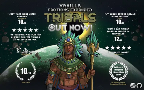 Vanilla Factions Expanded - Tribals - От дикого выживания до ультратехнологий в RimWorld