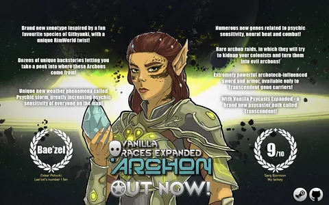 Vanilla Races Expanded - Archon - Межпространственные воины и псионические гены для RimWorld