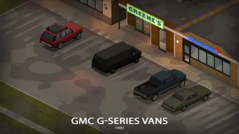 1983 GMC G-Series Vans - Настраиваемые фургоны и версия «Команды А» для Project Zomboid