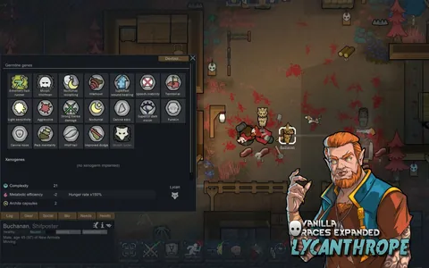 Vanilla Races Expanded - Lycanthrope - Оборотни и гены превращения для RimWorld