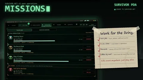 Survivor PDA - RPG Skills, Traders and Missions for Project Zomboid