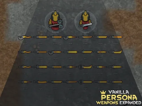 Vanilla Persona Weapons Expanded - Уникальный облик персонифицированного оружия в RimWorld