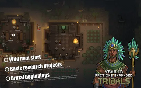 Vanilla Factions Expanded - Tribals - От дикого выживания до ультратехнологий в RimWorld