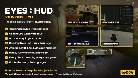 Viewpoint Eyes - A Customizable HUD for Project Zomboid