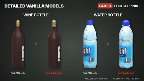 Detailed Vanilla Models - Food & Drinks: Реалистичные 3D-модели еды, напитков и продуктов для Project Zomboid