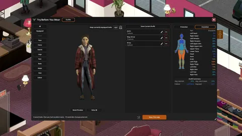 Try Before You Wear - 3D-примерка одежды и сохранение нарядов для Project Zomboid