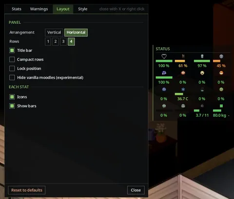 CH Status HUD — Character Stats Without the Guesswork