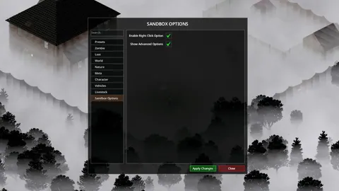 Sandbox Options - изменение настроек мира в Project Zomboid