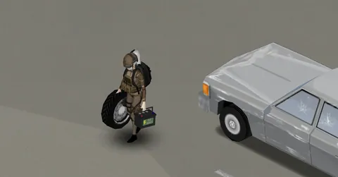 Carry Visible Items - Видимые предметы в руках для Project Zomboid Build 42