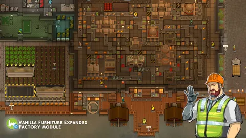 Vanilla Furniture Expanded - Factories - Автоматизация производства, заводы и конвейеры для RimWorld