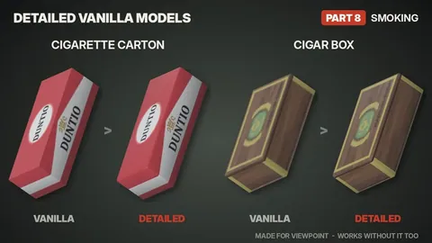 Detailed Vanilla Models - Smoking: Realistic 3D Cigarettes, Cigars and Lighters for Project Zomboid