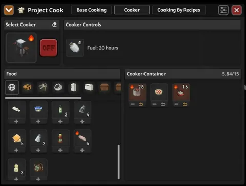 Project Cook — удобное приготовление еды в Project Zomboid