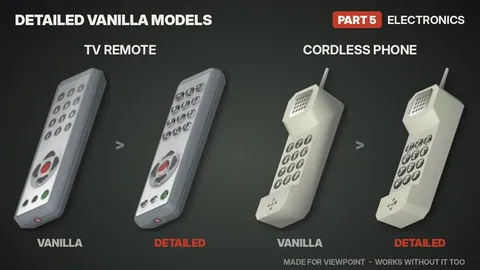 Detailed Vanilla Models - Electronics: Реалистичные 3D-модели электроники, радиоприёмников и телефонов для Project Zomboid