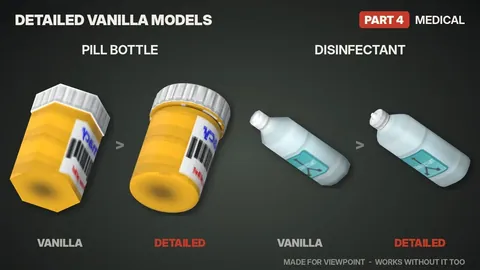 Detailed Vanilla Models - Medical: Realistic 3D Medical Supplies for Project Zomboid