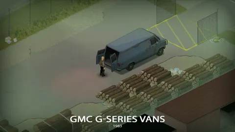 1983 GMC G-Series Vans - Настраиваемые фургоны и версия «Команды А» для Project Zomboid