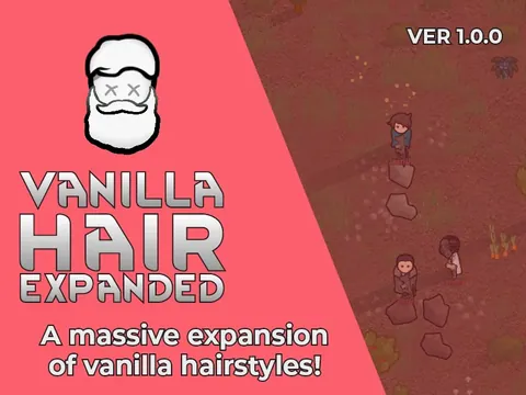 Vanilla Hair Expanded - Новые причёски, бороды и парикмахерский стол для RimWorld