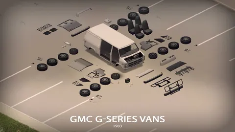 1983 GMC G-Series Vans - Настраиваемые фургоны и версия «Команды А» для Project Zomboid