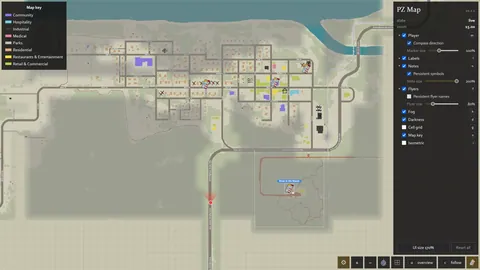 PZ Map — карта Project Zomboid на отдельном экране