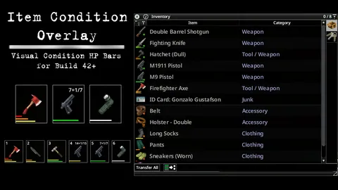 Item Condition Overlay - видимое состояние вещей в инвентаре
