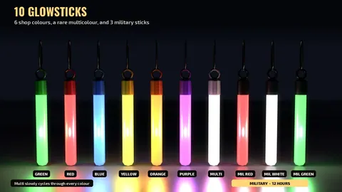 Glowsticks 3D - Химические светящиеся палочки, цветное освещение и приманки для зомби в Project Zomboid