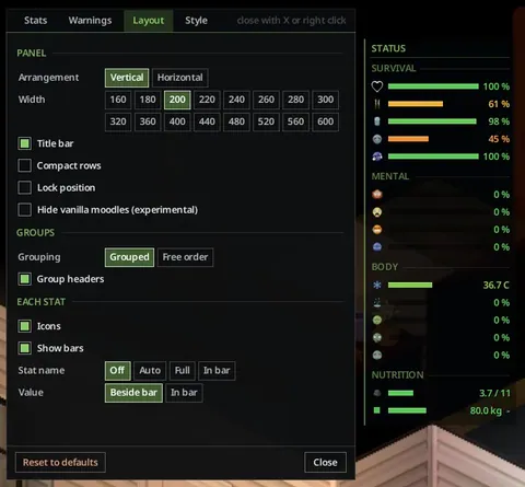 CH Status HUD — Character Stats Without the Guesswork