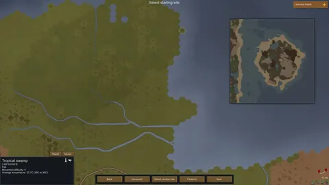Map Preview - Preview Settlement Maps Before Landing in RimWorld