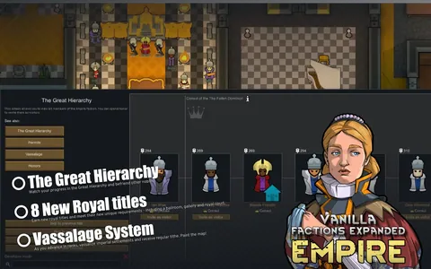 Vanilla Factions Expanded - Empire - Imperial Nobility and Politics for RimWorld