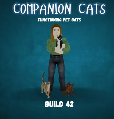 CD: Cats - Домашние кошки, обнаружение зомби и охота для Project Zomboid