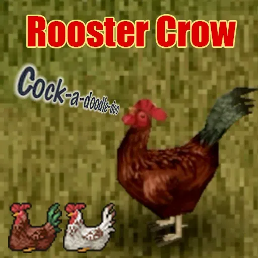Rooster Crow - Crowing Roosters and Hand-Feeding Chickens for Project Zomboid
