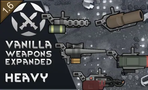 Vanilla Weapons Expanded - Heavy - Тяжёлое оружие и экзокостюмы для RimWorld