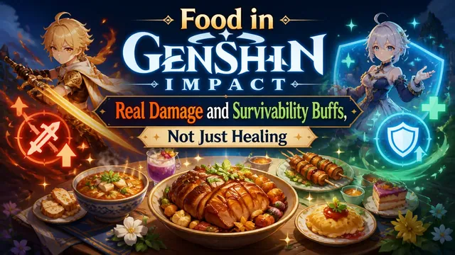 Food in Genshin Impact - Real Damage and Survivability Buffs, Not Just Healing