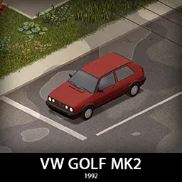 Volkswagen Golf Mk2 - Семь версий и настраиваемая защита для Project Zomboid