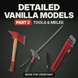 Detailed Vanilla Models - Tools & Melee: 25 Enhanced 3D Weapons and Tools for Project Zomboid