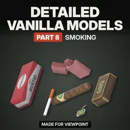 Detailed Vanilla Models - Smoking: Реалистичные 3D-модели сигарет, сигар и зажигалок для Project Zomboid